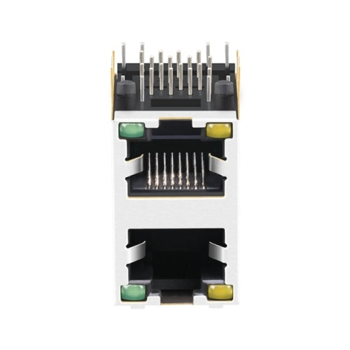 TWE217XBHNL, 2x1 Port Ethernet RJ45 without Transformer Tab Both with Green/ Yellow Led - TeleWire Technology