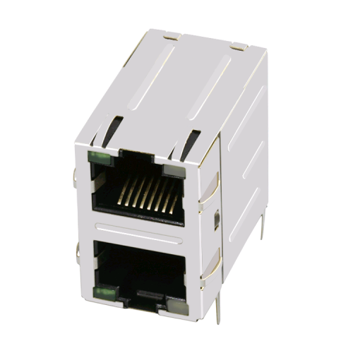 TWSK28623A37NL, 1000 Base Gigabit 2x1 Port Cat6 RJ45 Tab Both with Green/ Orange&Green Led - TeleWire Technology