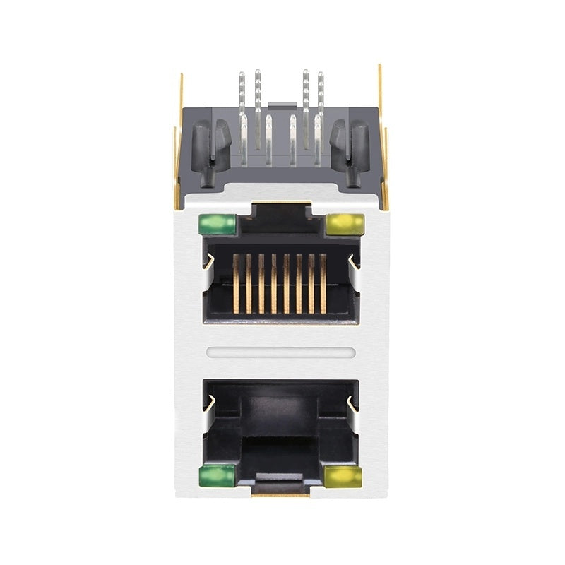 TWSK28672BGNL, 1000 Base Gigabit 2x1 Port Ethernet RJ45 Tab Both with Yellow/ Green Led - TeleWire Technology