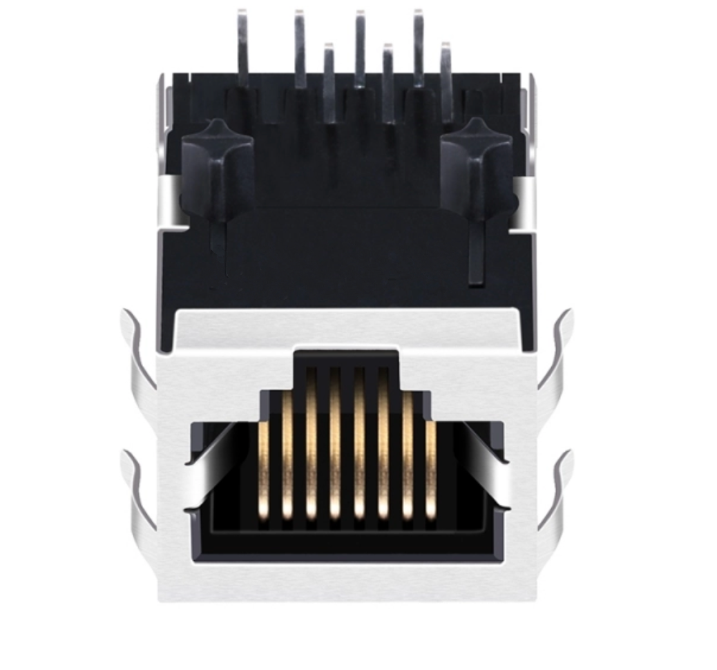 TW5266CNL, 10/100 Base Rectifier Bridge RJ45 PoE+ Tab Down without Led - TeleWire Technology