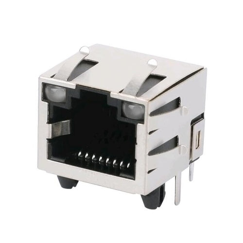 TWE212A5NL, Ethernet RJ45 without Transformer Tab Up with Green&Yellow/ Green&Yellow Led - TeleWire Technology