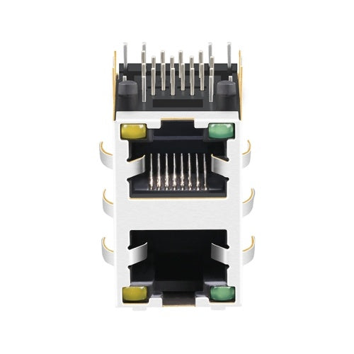 TWE28311AENL, 2x1 Port Ethernet RJ45 without Transformer Tab Both with Green/ Yellow Led - TeleWire Technology