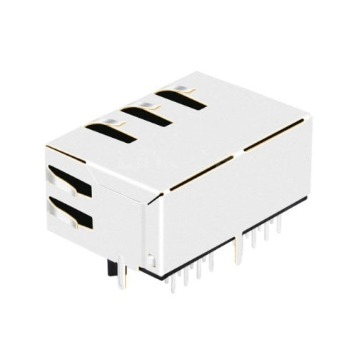 TWE213CNL, 1x2 Port RJ45 Tab Down without Transformer without Led - TeleWire Technology