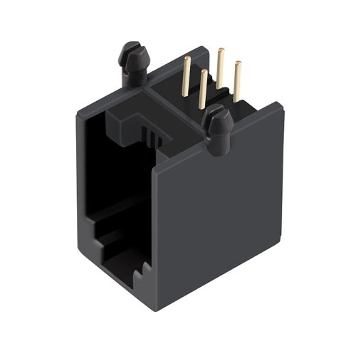 TWE9124NNL, RJ11 Connector without Transformer Tab Up without Led - TeleWire Technology