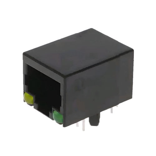 TWE271NDNL, Modular Jack RJ45 without Transformer Tab Down with Yellow/Green Led - TeleWire Technology