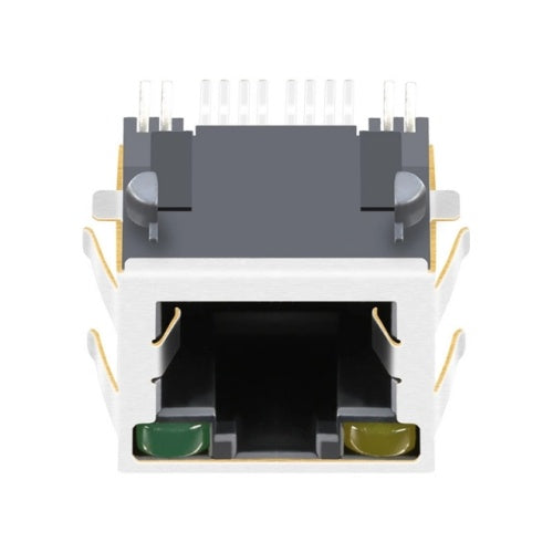 TWE212XAGNL, SMT Ethernet RJ45 without Transformer Tab Up with Yellow/ Green Led - TeleWire Technology