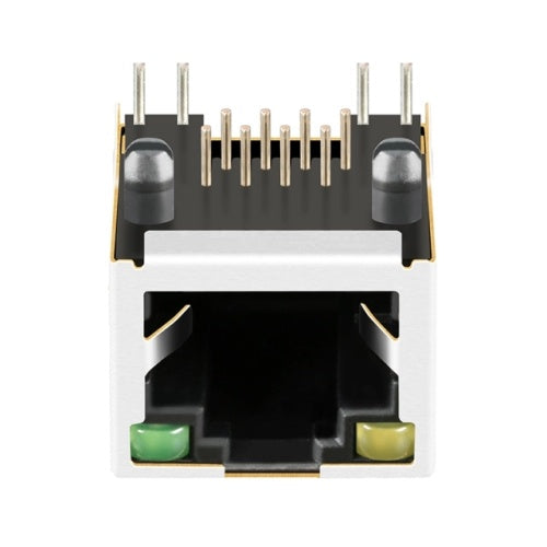 TWE212BGNL, Ethernet RJ45 without Transformer Tab Up with Yellow/ Green Led - TeleWire Technology