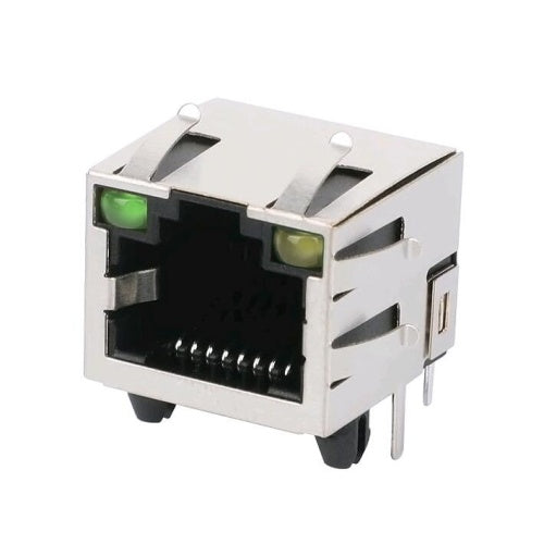 TWE212AHNL, Ethernet RJ45 without Transformer Tab Up with Green/ Yellow Led - TeleWire Technology