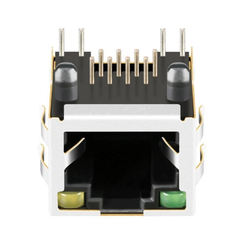 TWE212AHNL, Ethernet RJ45 without Transformer Tab Up with Green/ Yellow Led - TeleWire Technology