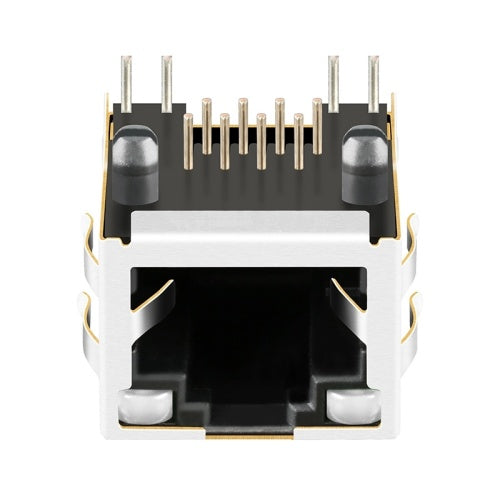 TWE212A5NL, Ethernet RJ45 without Transformer Tab Up with Green&Yellow/ Green&Yellow Led - TeleWire Technology