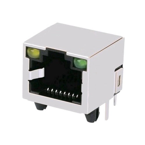 TWE212BGNL, Ethernet RJ45 without Transformer Tab Up with Yellow/ Green Led - TeleWire Technology