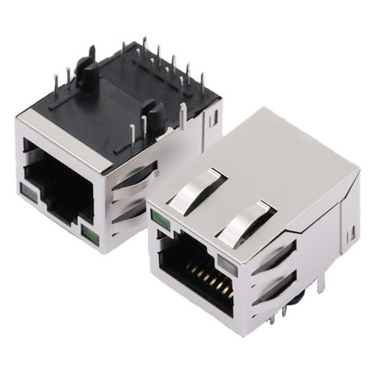 TW27413A41NL, 1000 Base RJ45 with Transformer Tab Up with Green/ Green&Yellow Led - TeleWire Technology