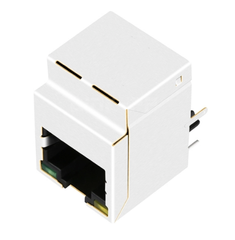 TWDK5828BDNL, 1000 Base Gigabit Vertical RJ45 with Transformer Tab Up with Yellow/ Green Led - TeleWire Technology