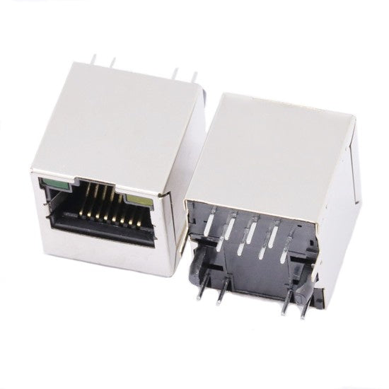 TWD5123BENL, 10/100 Base Vertical Ethernet RJ45 with Transformer Tab Up with Green/ Yellow Led - TeleWire Technology