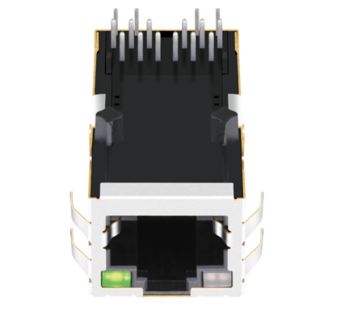 TW5182AYNL, 1000 Base Gigabit Magnetics RJ45 Tab Up with Green&Orange/ Yellow Led - TeleWire Technology