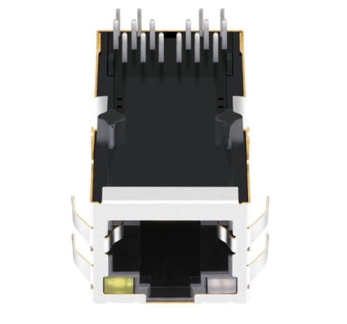 TW1182AONL, 1000 Base Gigabit Magnetics RJ45 Tab Up with Orange&Green/ Yellow Led - TeleWire Technology