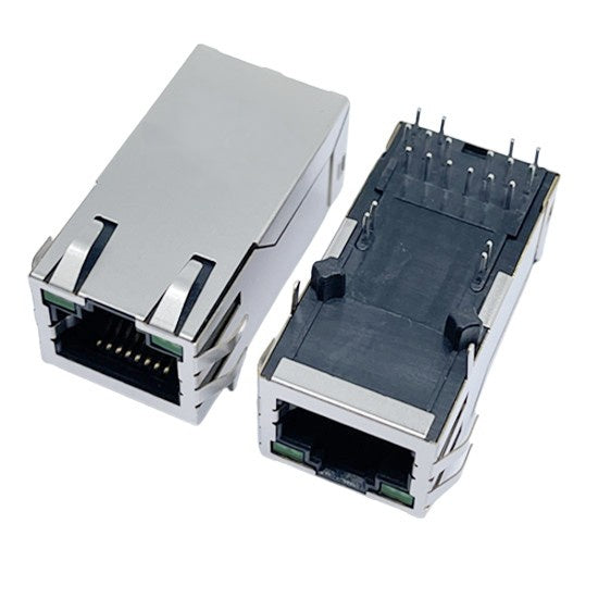 TW7175AWNL, 1000 Base Gigabit RJ45 with Magnetics with PoE+ Tab Up with Green/ Green Led - TeleWire Technology