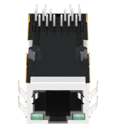 TW1147AWNL, 1000 Base Gigabit RJ45 with Magnetics Tab Up with Green/ Green Led - TeleWire Technology