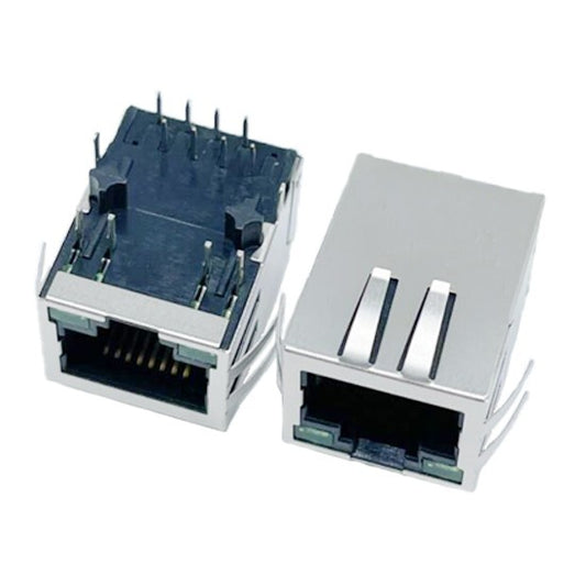 TW1524GFNL, 10/100 Base RJ45 with transformer Tab Down with Green/Green Led - TeleWire Technology