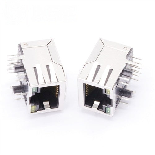 TW1136ABNL, 10/100 Base Ethernet RJ45 with Transformer Tab Down with Green/Yellow Led - TeleWire Technology