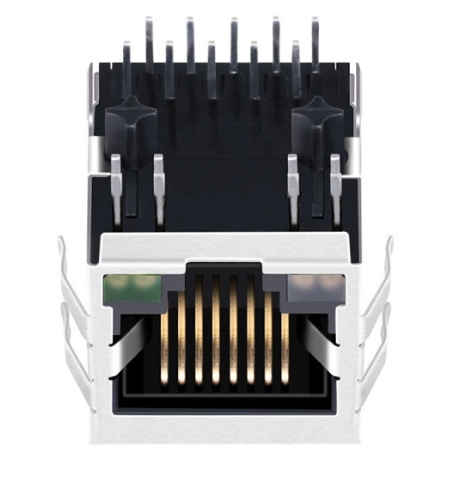 TW1967G229NL, 1000 Base Gigabit RJ45 with Transformer Tab Down with Orange&Green/ Green Led - TeleWire Technology