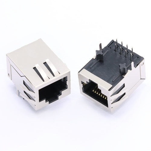 TW5138CNL, 10/100 Base RJ45 Ethernet Magjack Tab Down without Led - TeleWire Technology