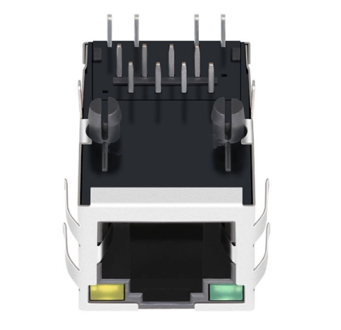 TWK1116AHNL, 100 Base RJ45 with Transformer Tab Up with Green/ Yellow Led - TeleWire Technology