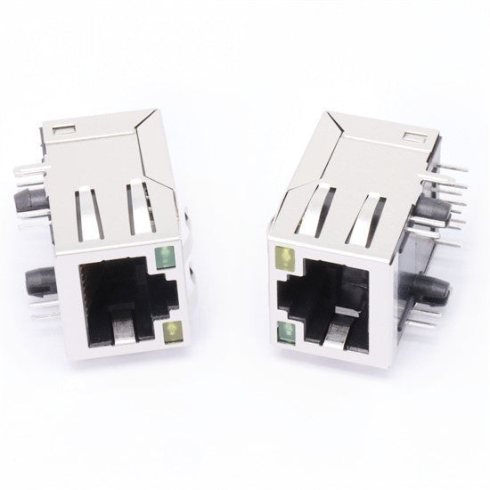 TW7317A39NL, 100 Base Ethernet MagJack RJ45 Tab Up with Green/Yellow Led - TeleWire Technology