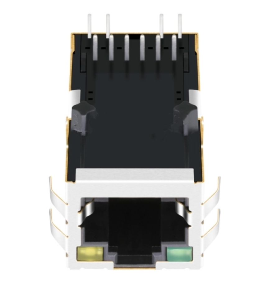 TW7125AHNL, 100 Base RJ45 with Transformer Tab Up Green/ Yellow Led - TeleWire Technology