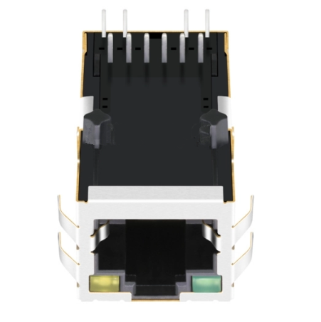 TW1116AHNL, 100 Base Ethernet MagJack RJ45 Tab Up with Green/ Yellow Led - TeleWire Technology