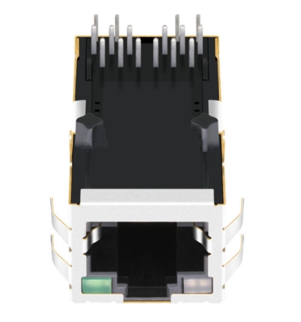 TW1131AINL, 10/100 Base RJ45 with Transformer with PoE Tab Up with Yellow&Green/ Green Led - TeleWire Technology