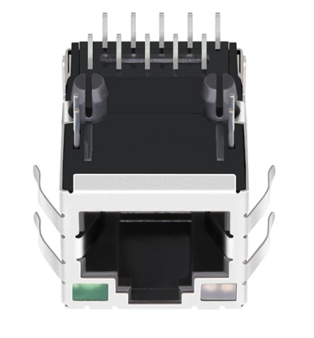 TW27851B5NL, 1000 Base Gigabit RJ45 with Transformer Tab Up with Yellow&Green/ Green Led - TeleWire Technology