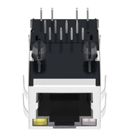 TW2125AONL, 10/100 Base RJ45 with Transformer Tab Up with Orange&Green/ Yellow Led - TeleWire Technology