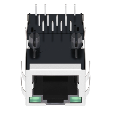 TW2137AWNL, 10/100 Base RJ45 MagJack Tab Up with Green/ Green Led - TeleWire Technology