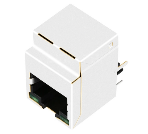 TWD2122BFNL, 10/100 Base Vertical Ethernet RJ45 with Transformer Tab Up Green/Green Led - TeleWire Technology