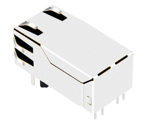 TW7175AWNL, 1000 Base Gigabit RJ45 with Magnetics with PoE+ Tab Up with Green/ Green Led - TeleWire Technology