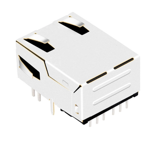 TWL8140AGNL, 1000 Base Gigabit Low-Profile RJ45 with Transformer Tab Up with Yellow/ Green Led - TeleWire Technology